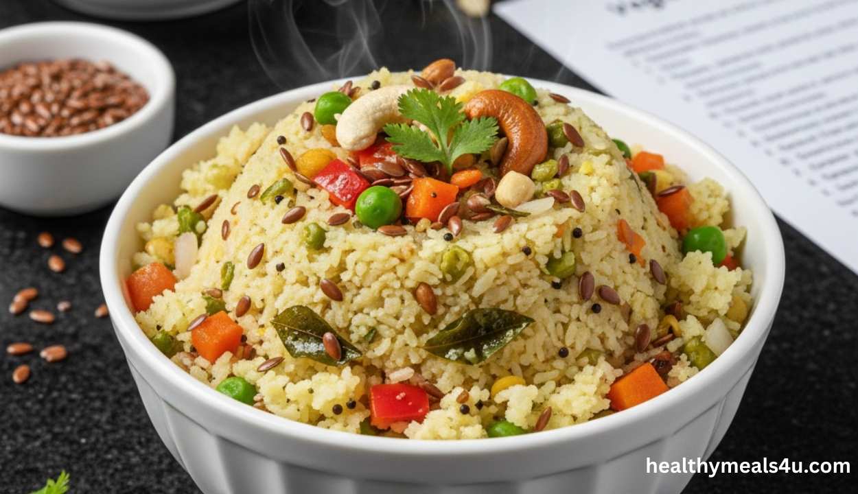 Vegetable Upma with Flaxseeds