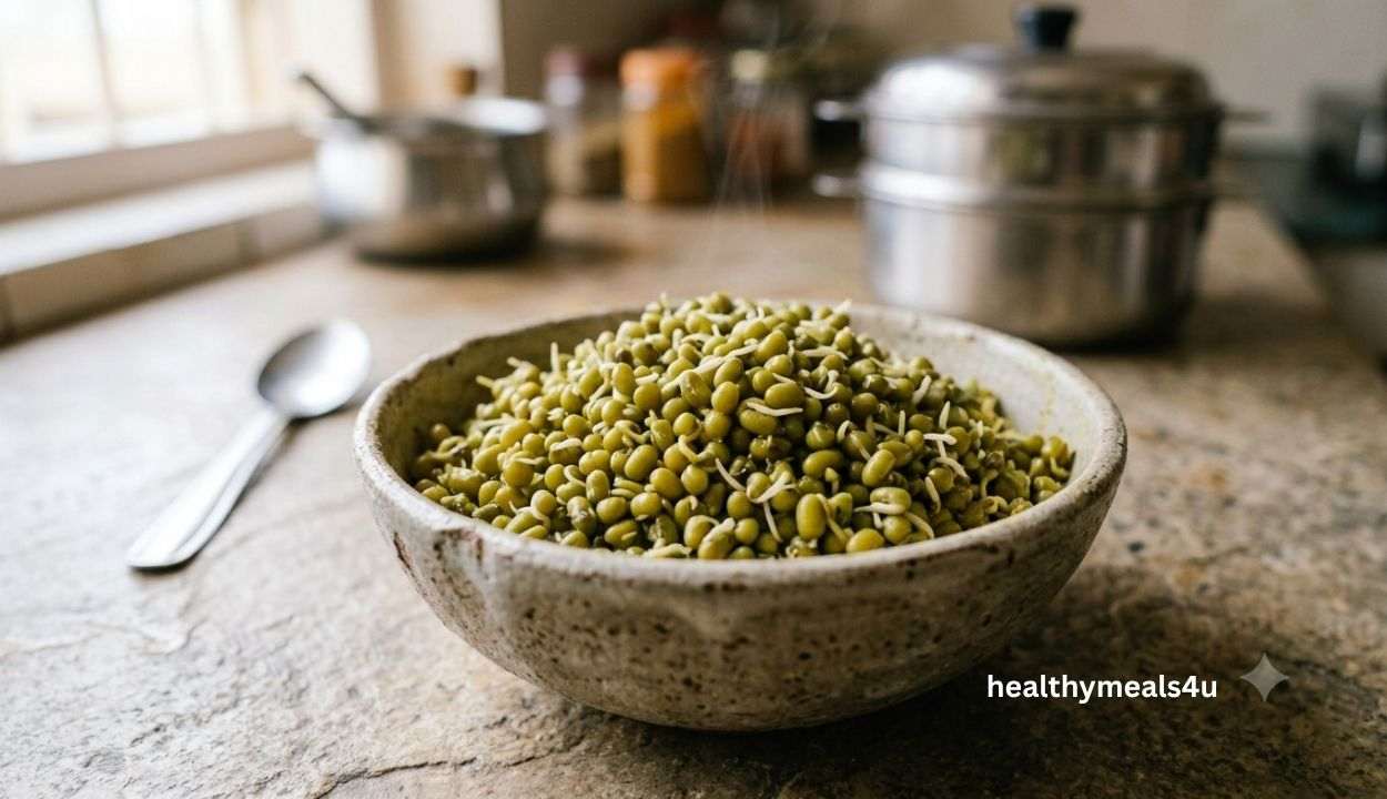 Steamed Moong Sprouts (Stir-Fry Add-In)