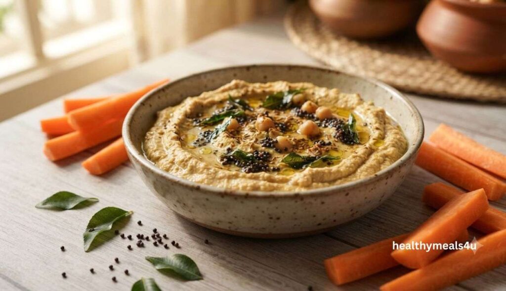 A Kerala-style variation of vegetable hummus